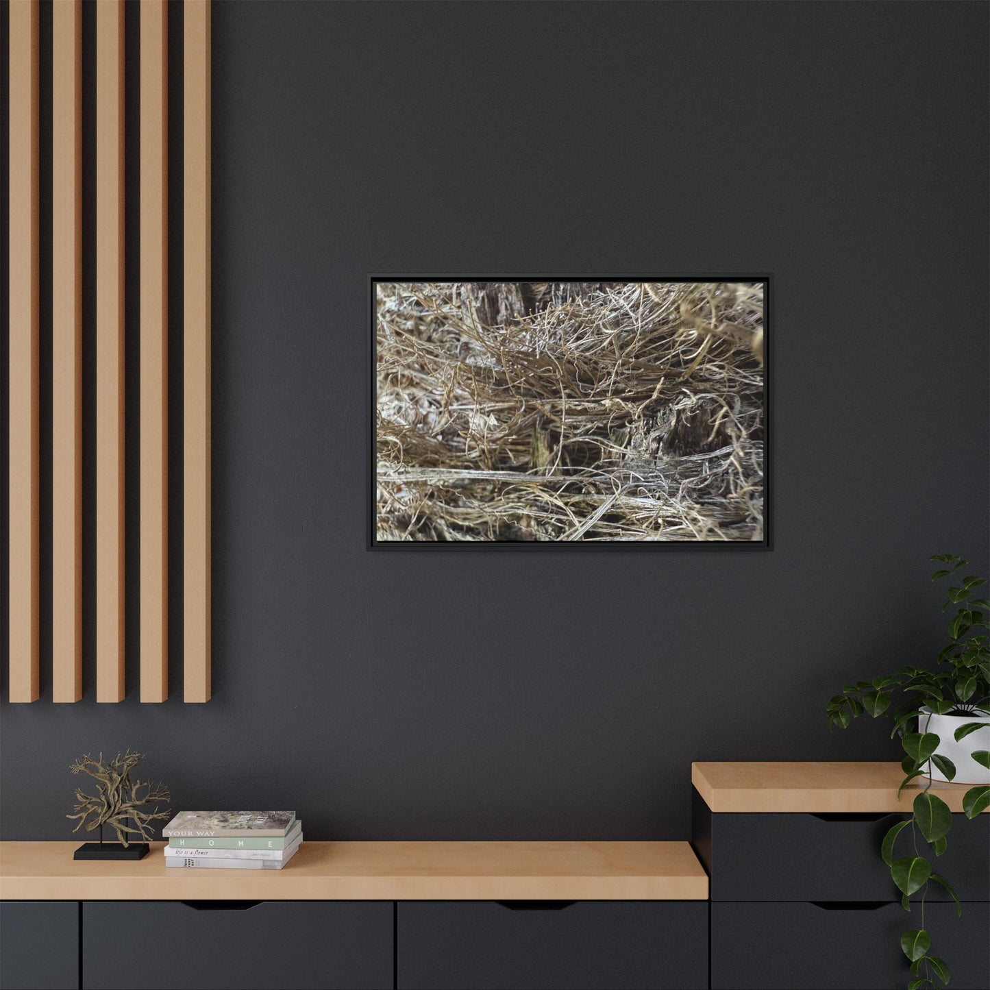Tangled Whispers of Autumn - Unique Stretched Canvas Wall Art