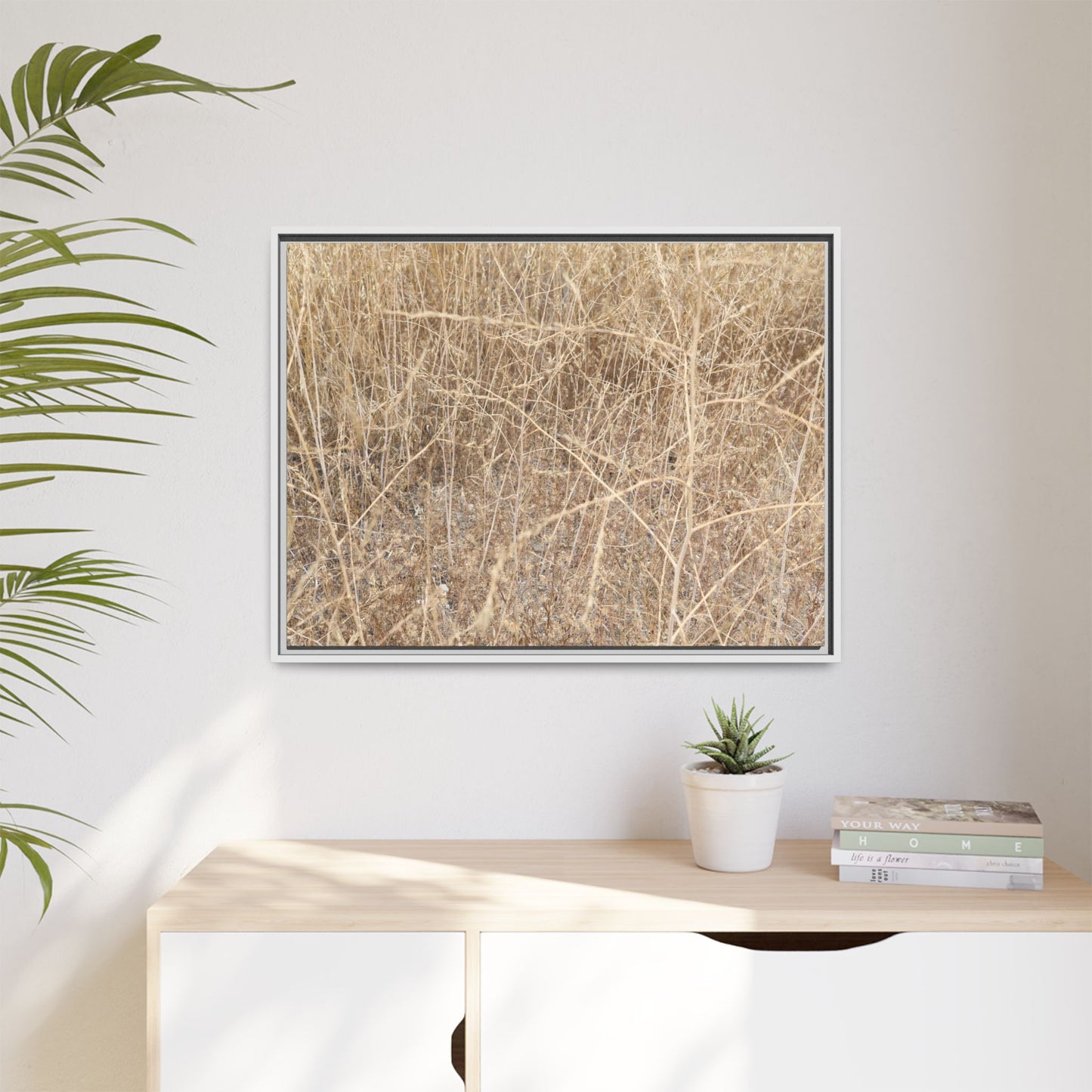 Golden Stalks - Unique Stretched Canvas Wall Art