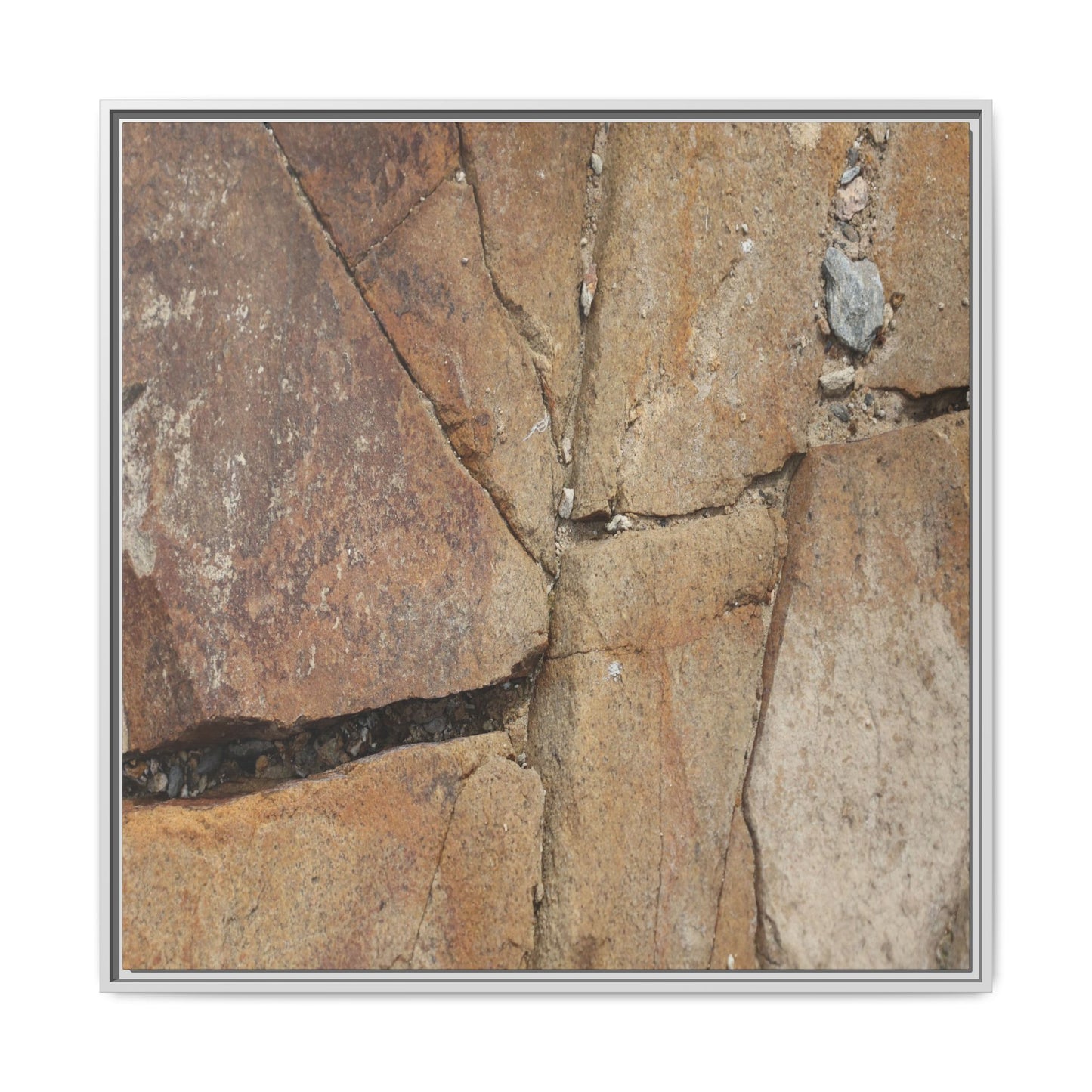 Rusty Crevices - Unique Stretched Canvas Wall Art