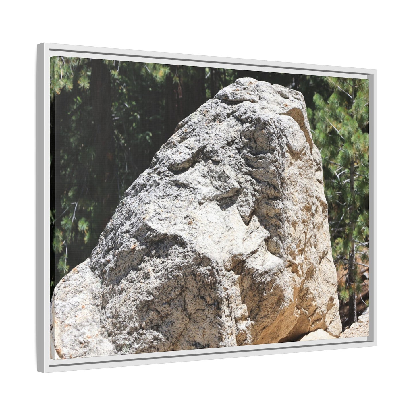 Stone's Silent Whisper - Unique Stretched Canvas Wall Art