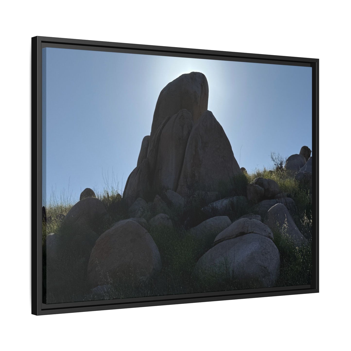 Boulder Silhouette - Unique Stretched Canvas Wall Art