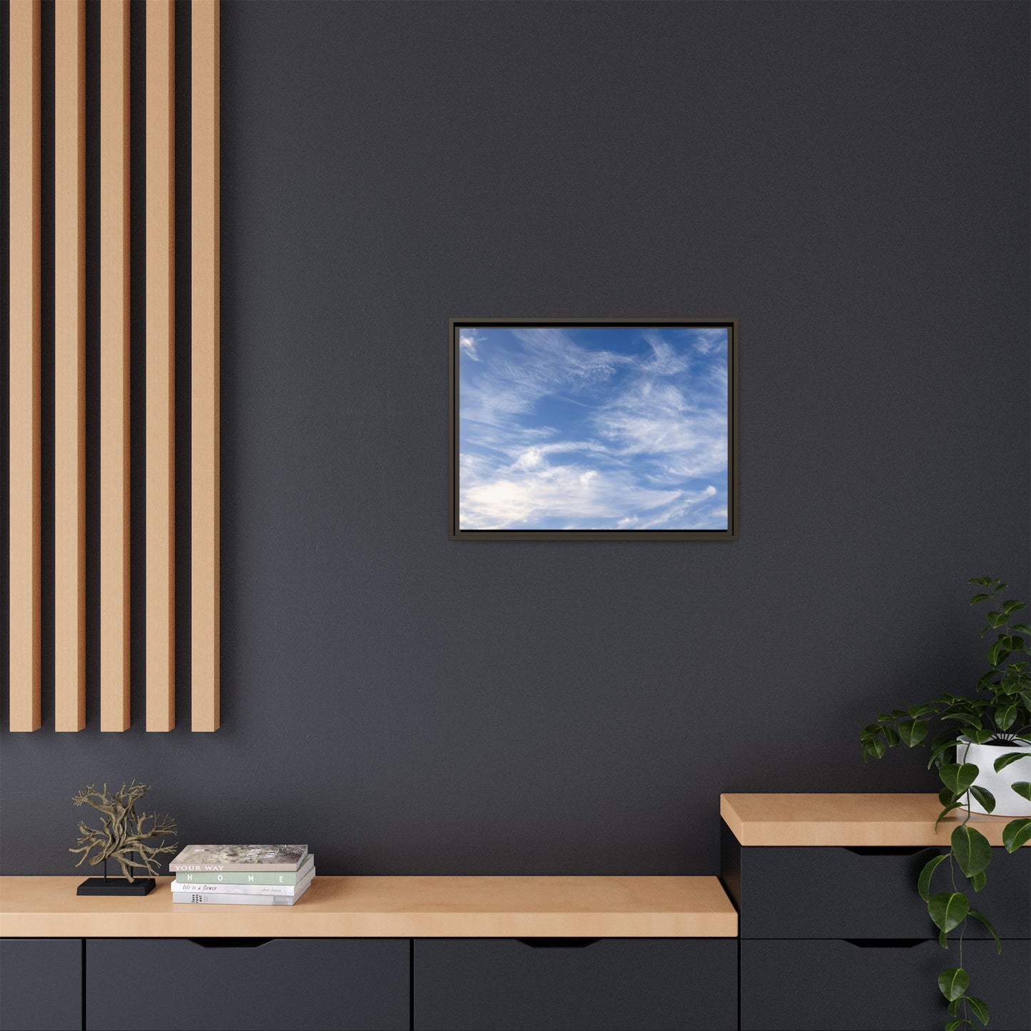 Ethereal Blue Tapestry - Unique Stretched Canvas Wall Art