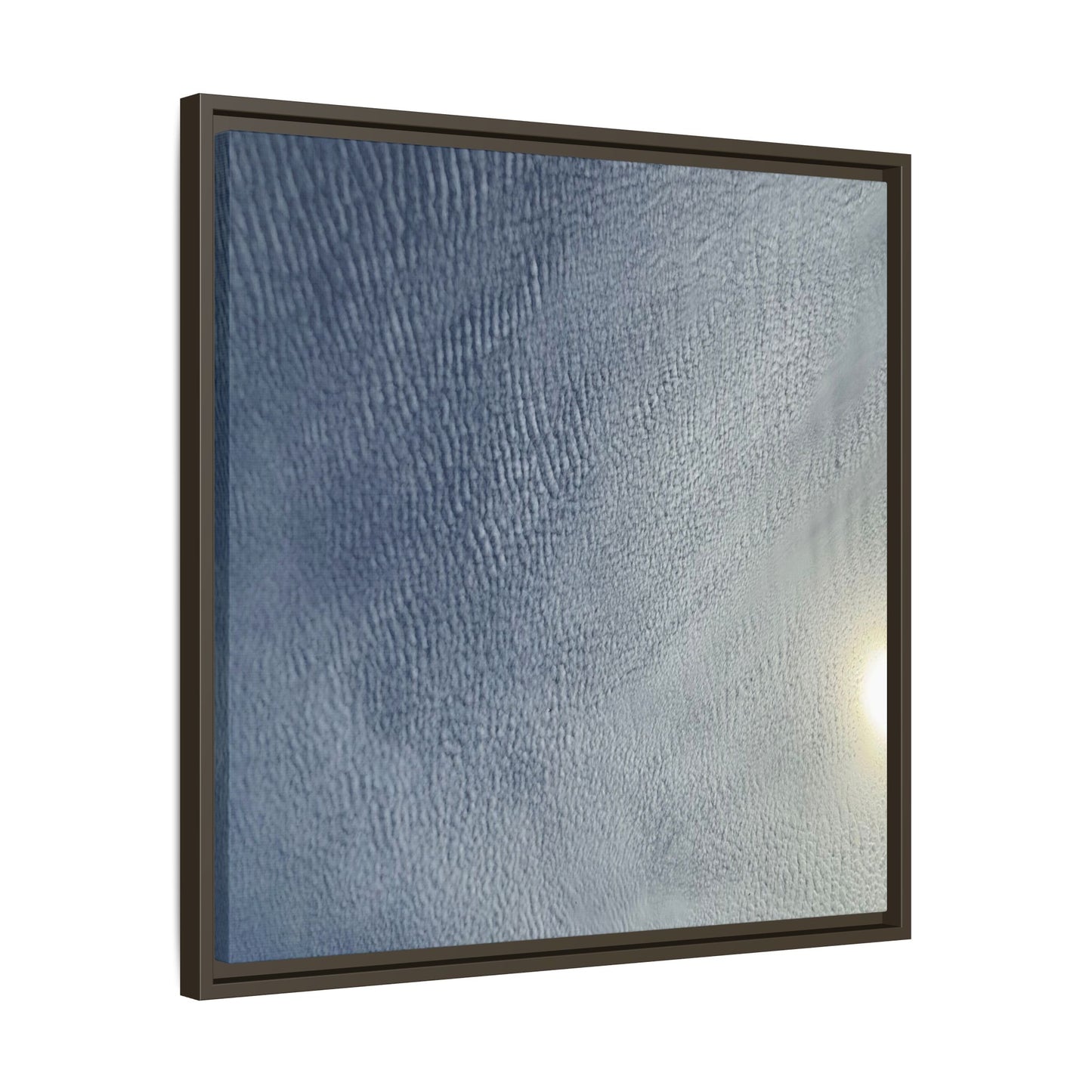 Undulating Whispers of Cerulean Stillness - Unique Stretched Canvas Wall Art