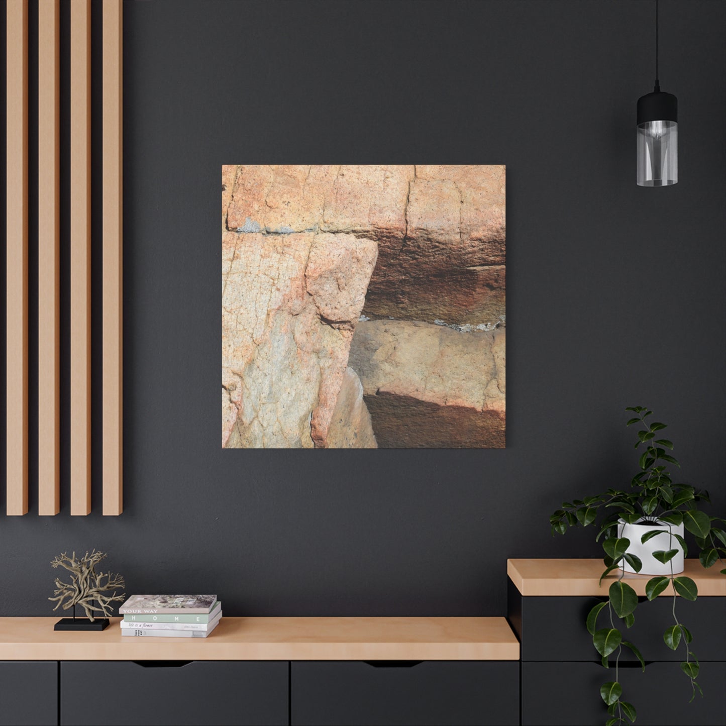 Layered Echoes - Unique Frameless Canvas Wall Art