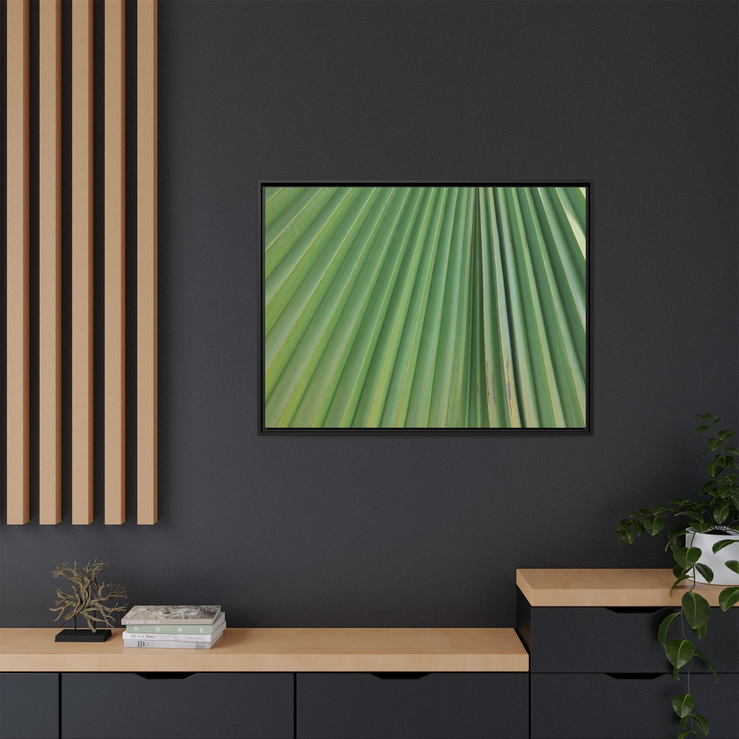 Emerald Rays - Unique Stretched Canvas Wall Art
