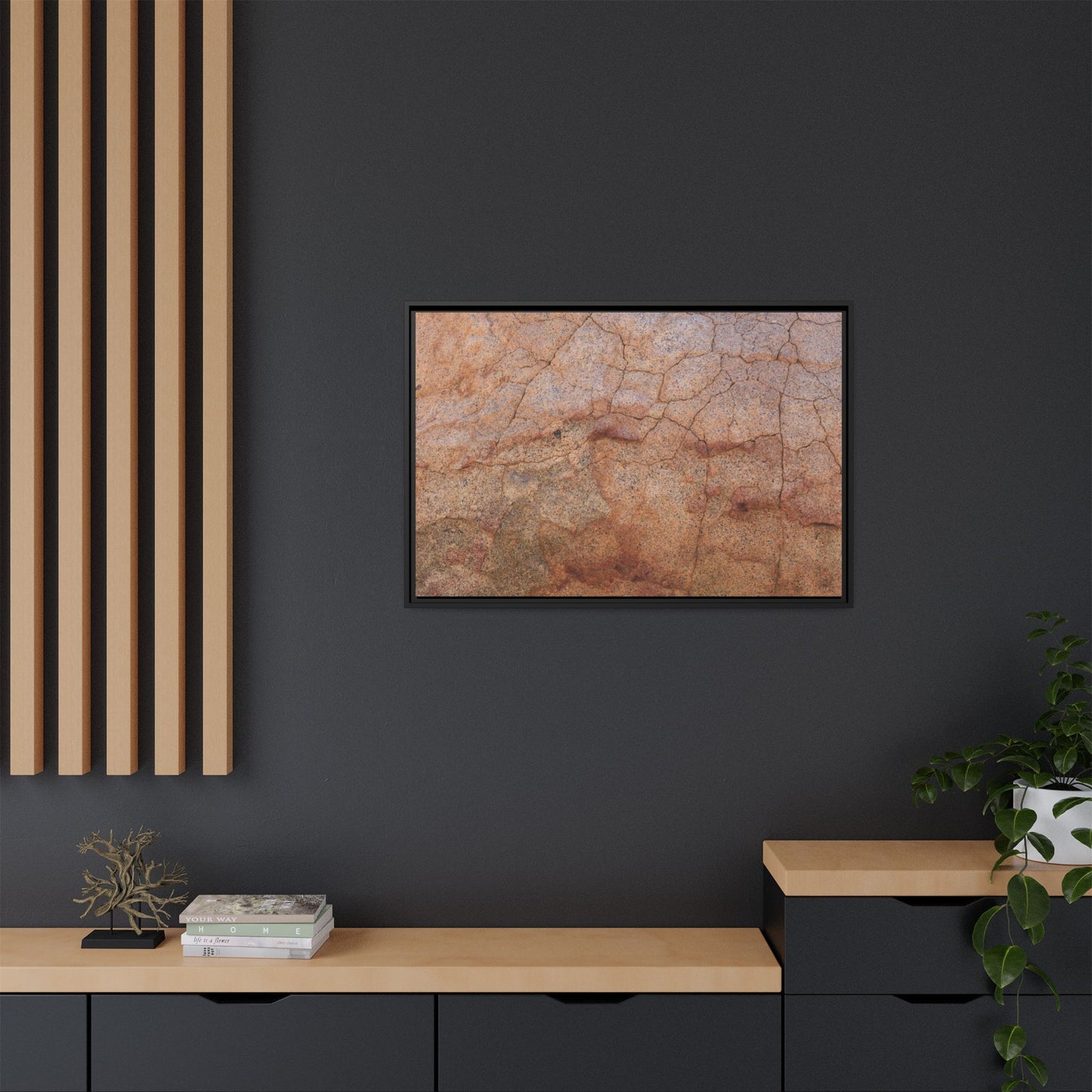Russet Fissures - Unique Stretched Canvas Wall Art