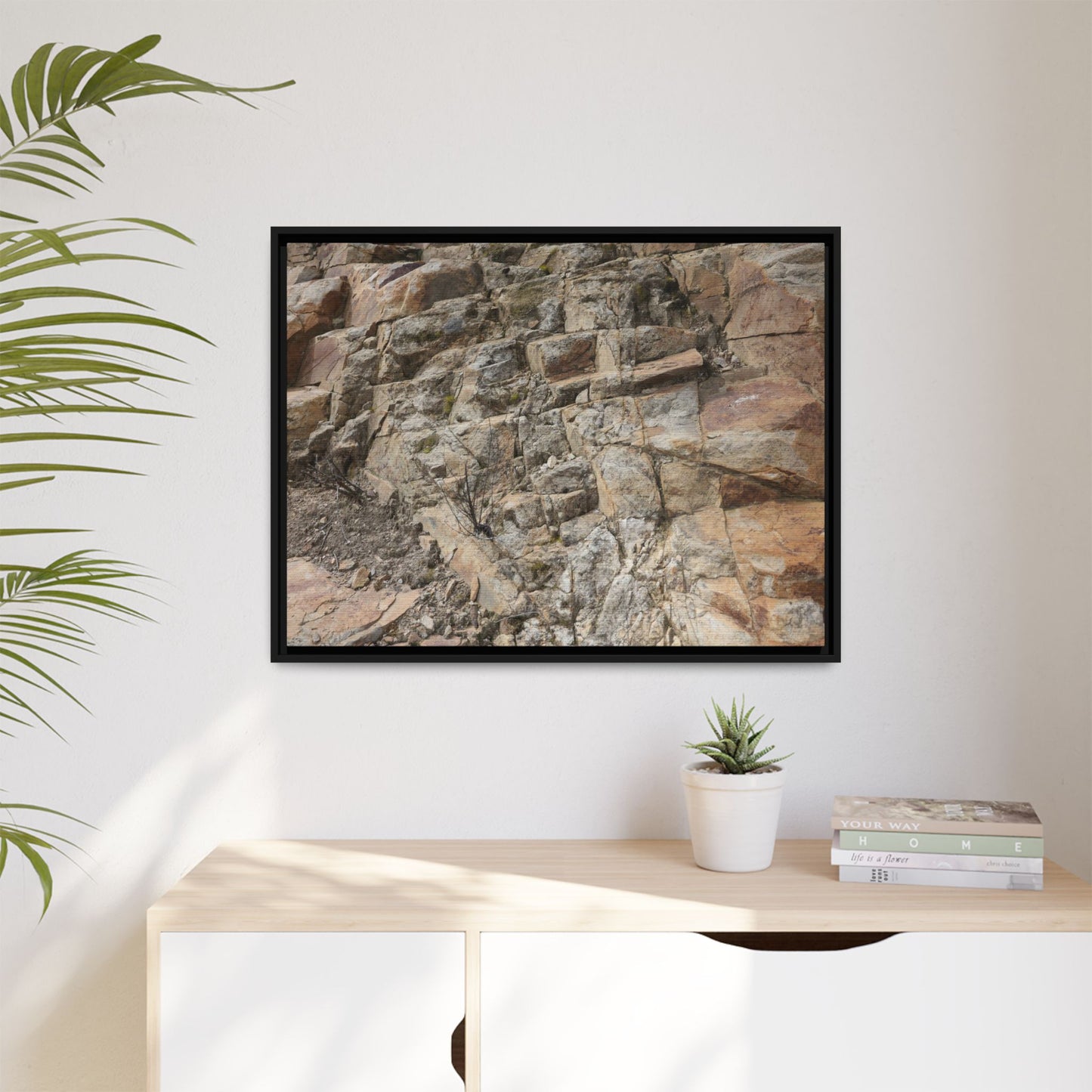 Stone's Silent Story - Unique Stretched Canvas Wall Art