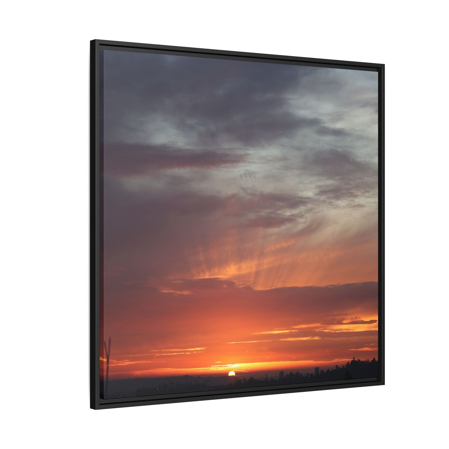 Fiery Horizon - Unique Stretched Canvas Wall Art