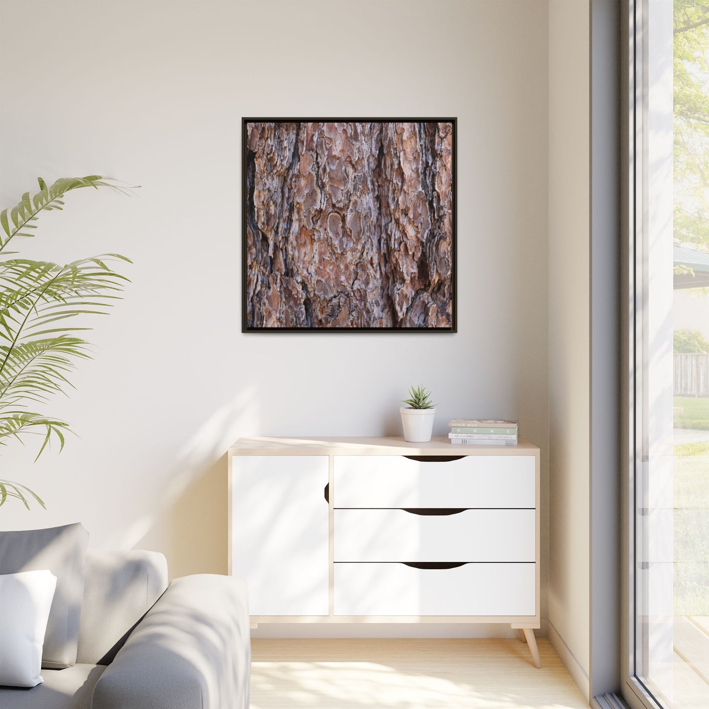 Woody Layers - Unique Stretched Canvas Wall Art