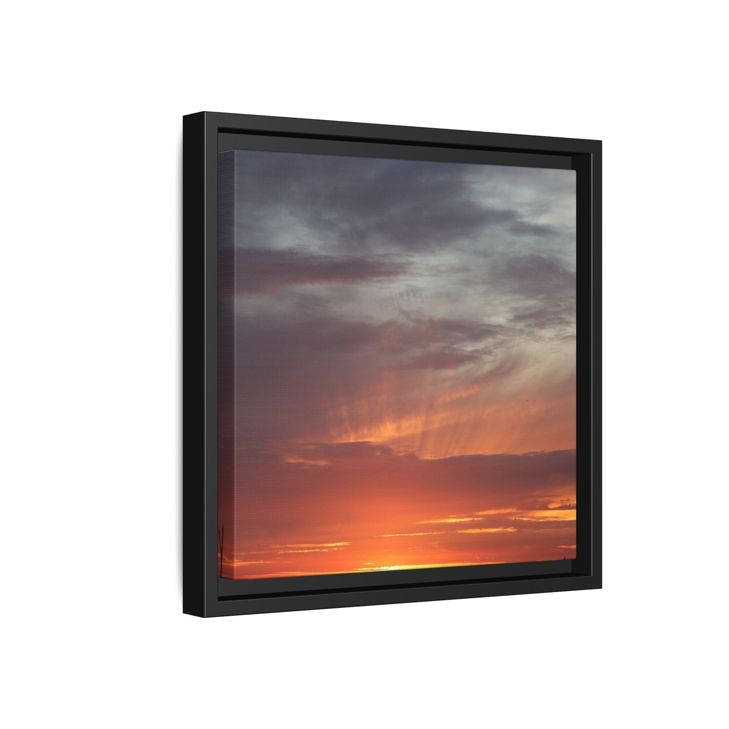 Fiery Horizon - Unique Stretched Canvas Wall Art