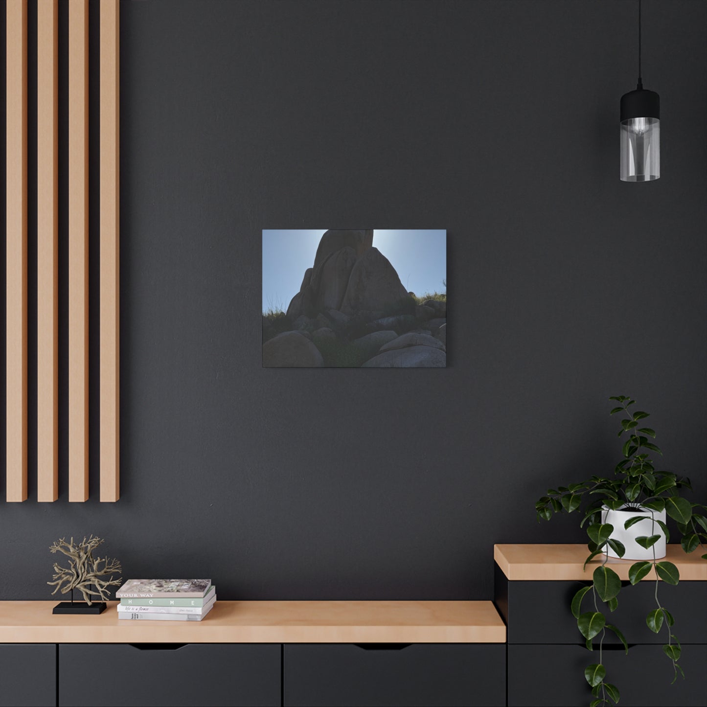 Rocks of Solitude - Unique Frameless Canvas Wall Art