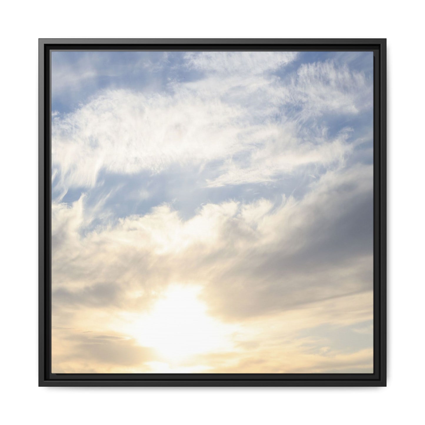 Sky's Ethereal Whisper - Unique Stretched Canvas Wall Art
