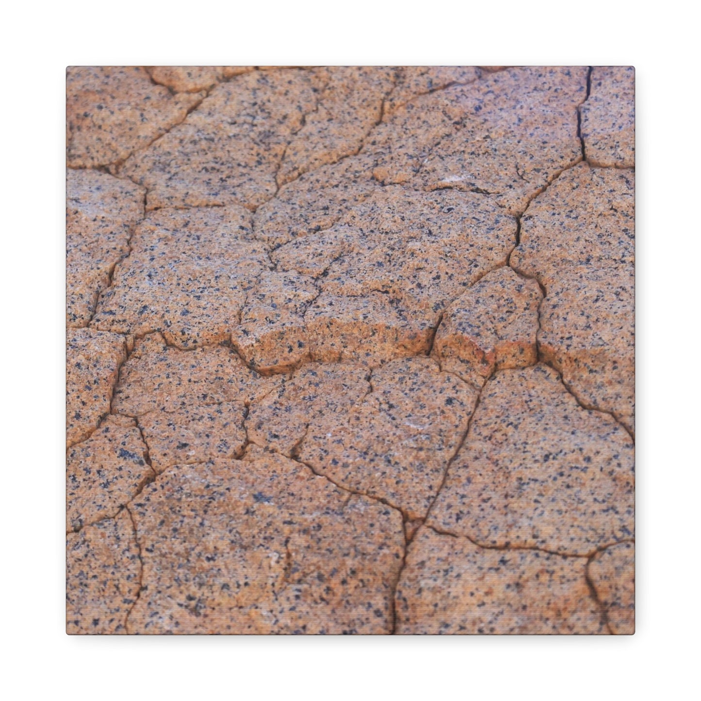 Cracked Earth's Whispers - Unique Frameless Canvas Wall Art