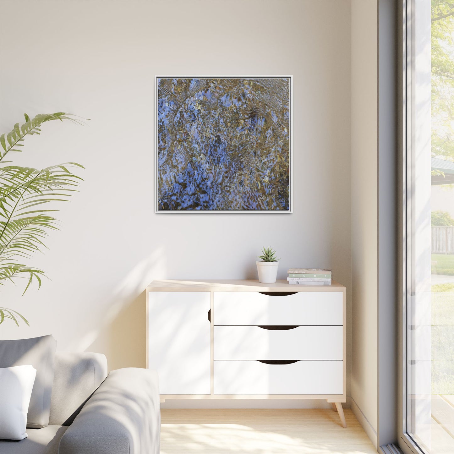 Aquatic Reflections - Unique Stretched Canvas Wall Art