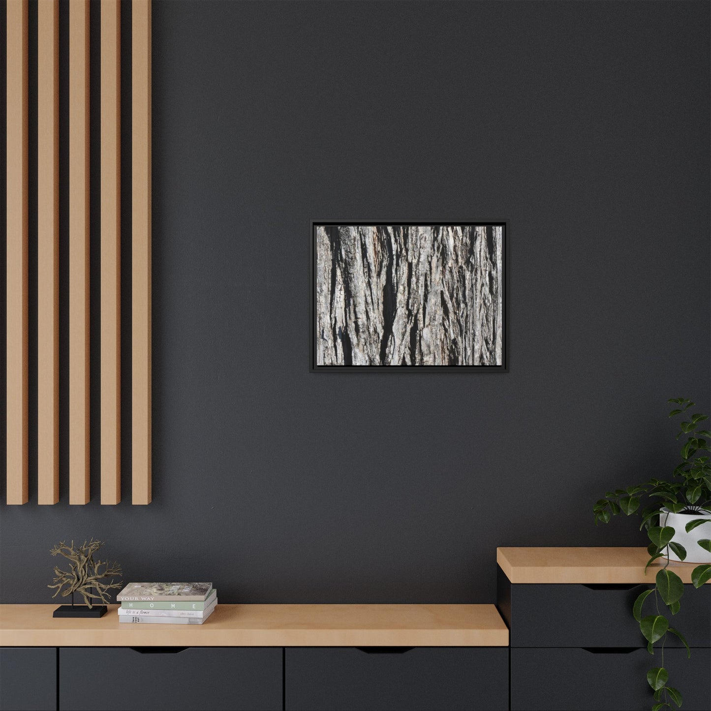 Bark Lines - Unique Stretched Canvas Wall Art