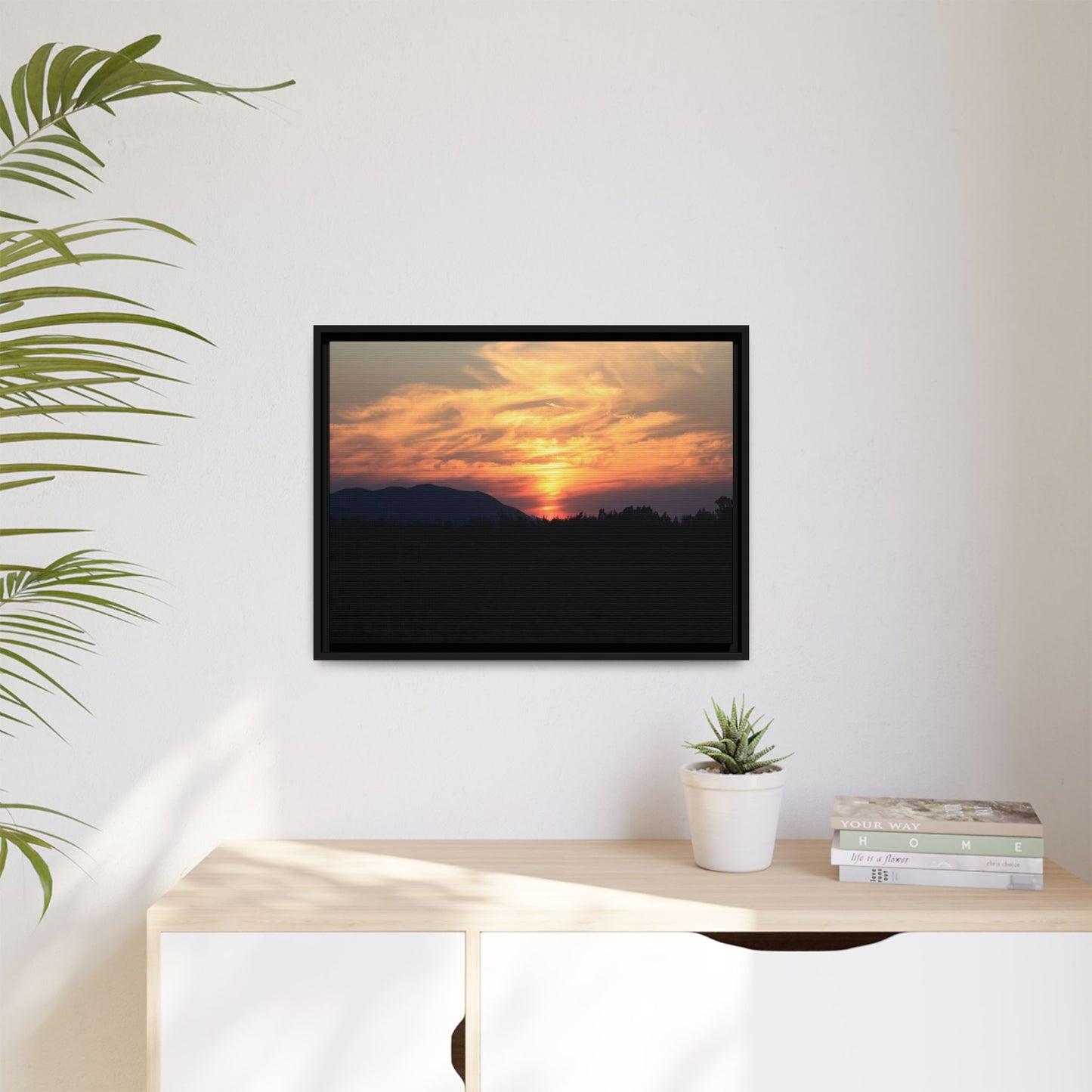 Gilded Horizon - Unique Stretched Canvas Wall Art