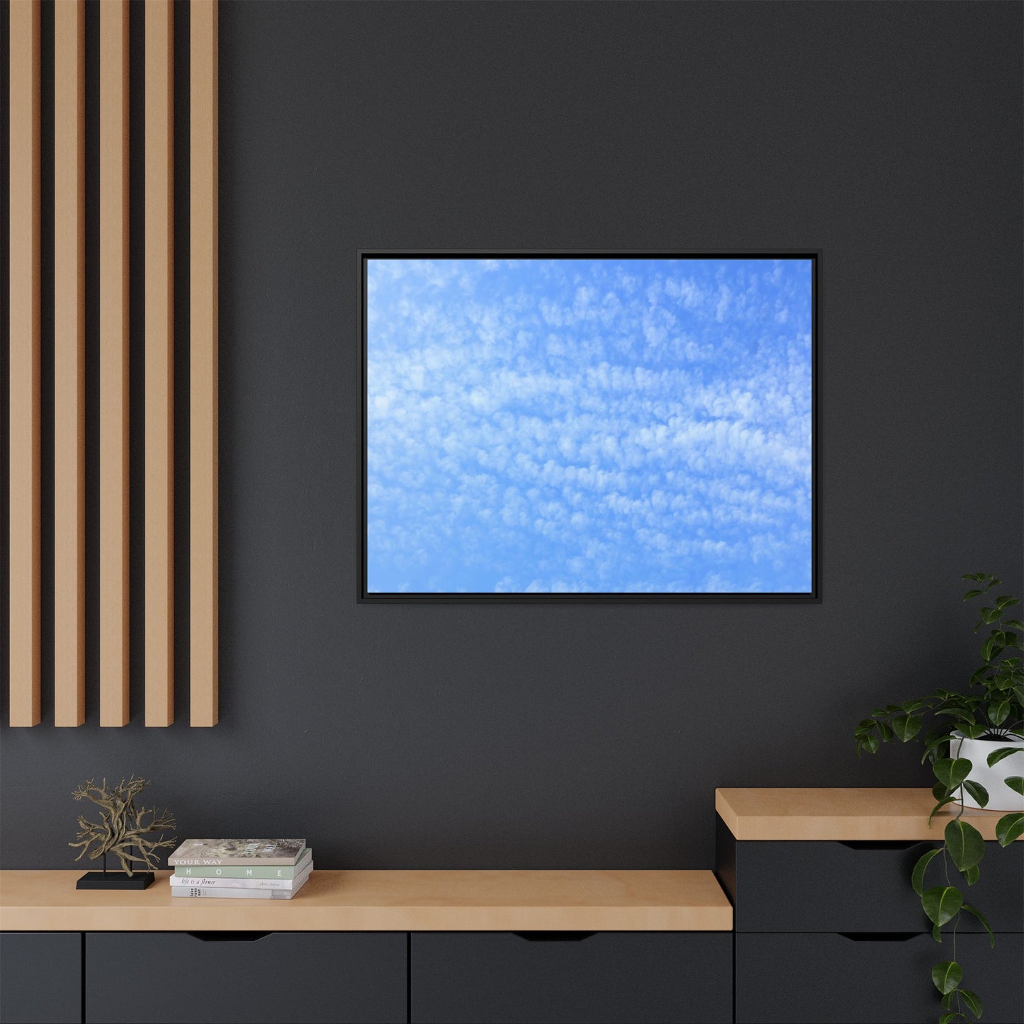Wispy Blue Dreams - Unique Stretched Canvas Wall Art