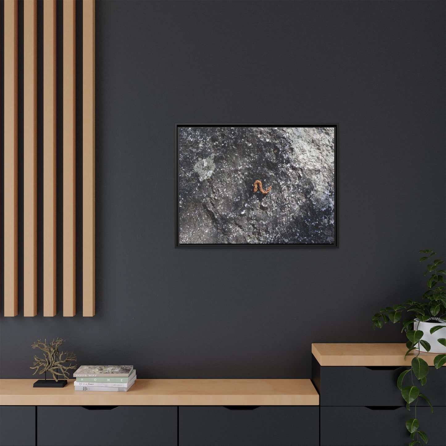 Volcanic Ash and Copper - Unique Stretched Canvas Wall Art