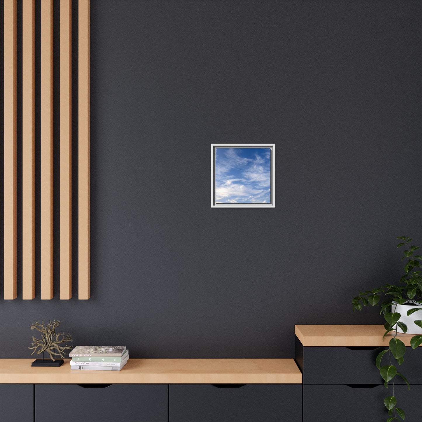 Ethereal Blue Tapestry - Unique Stretched Canvas Wall Art