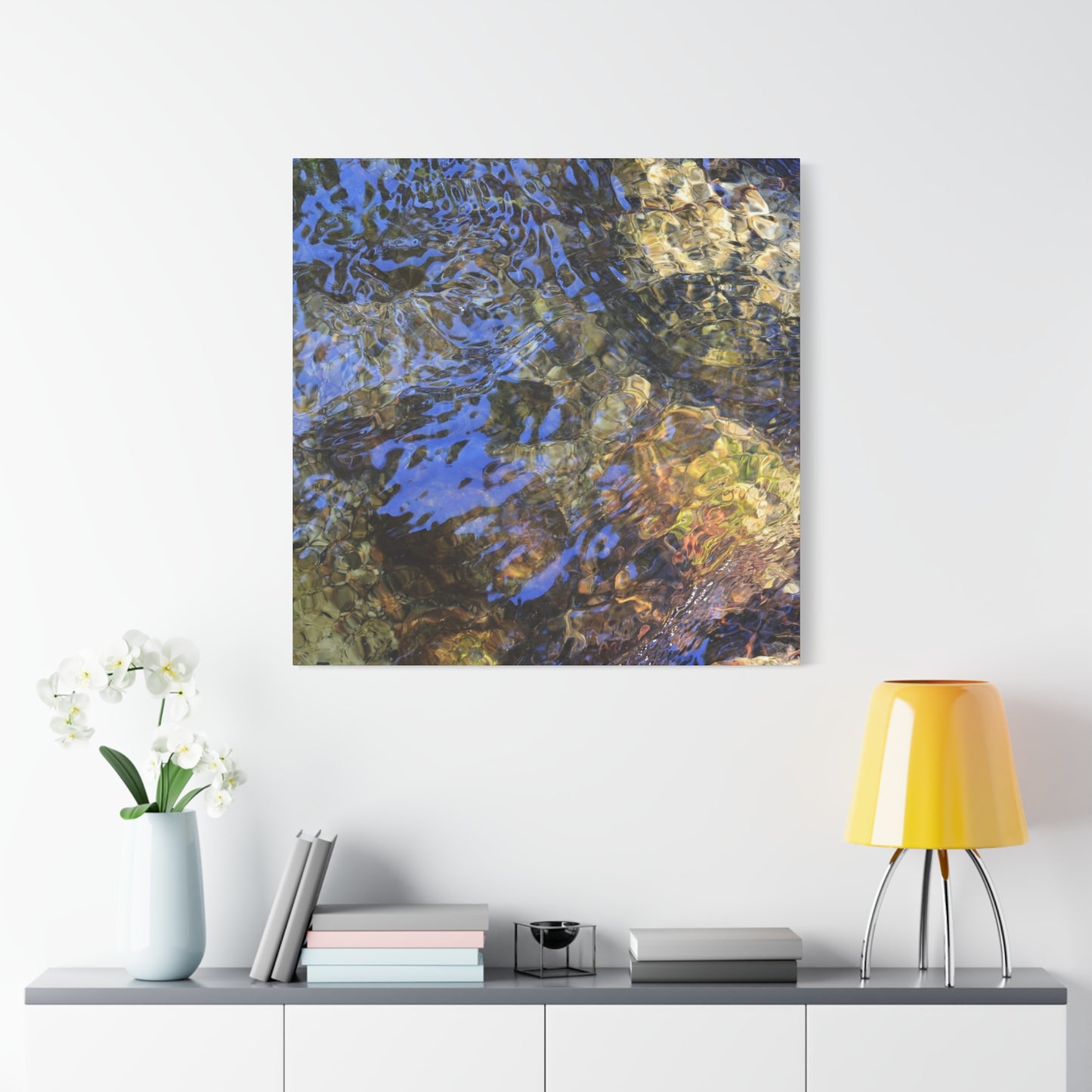 Azure Fragments - Unique Frameless Canvas Wall Art