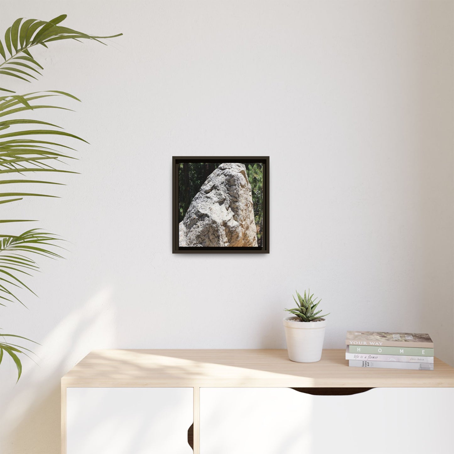 Stone's Silent Whisper - Unique Stretched Canvas Wall Art