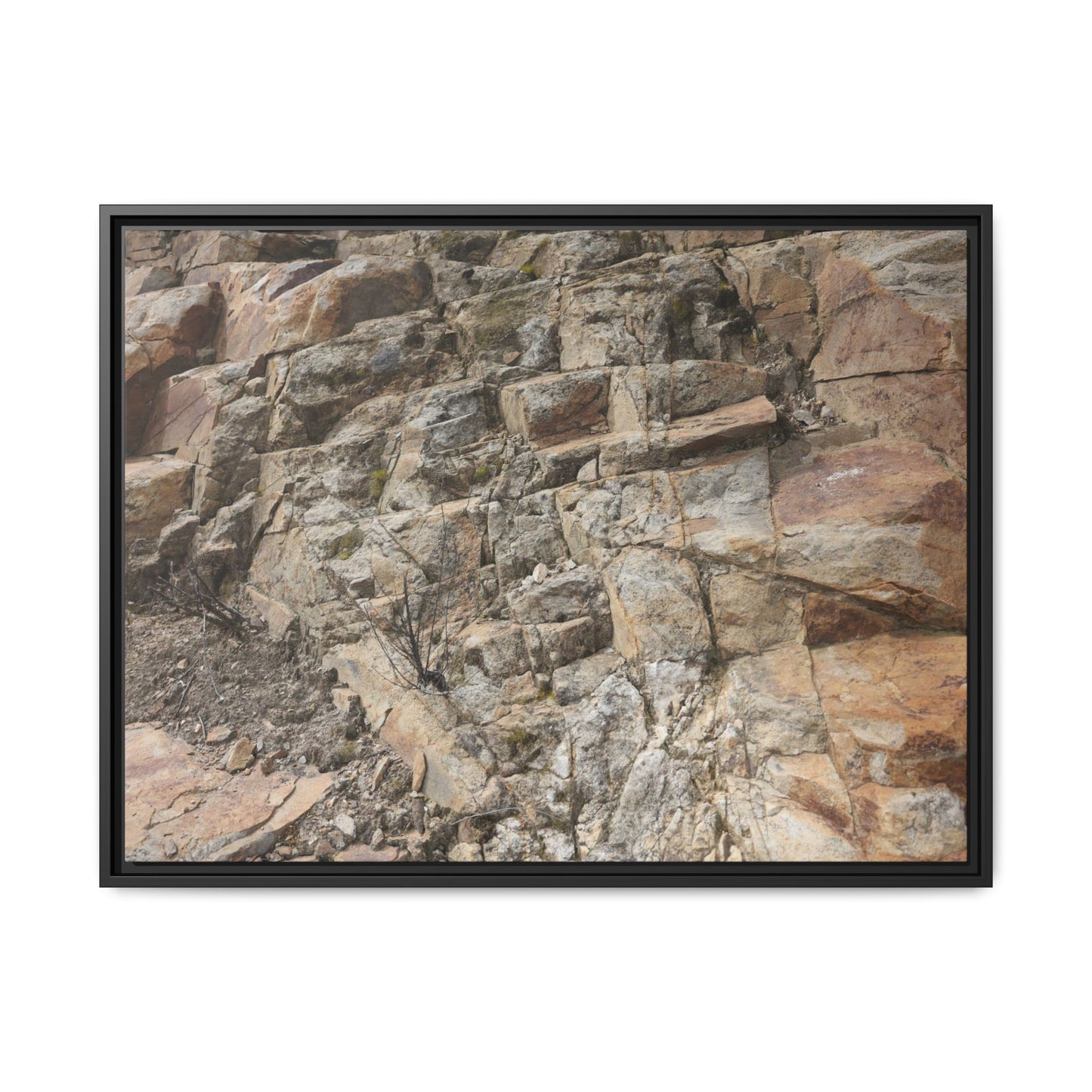 Stone's Silent Story - Unique Stretched Canvas Wall Art