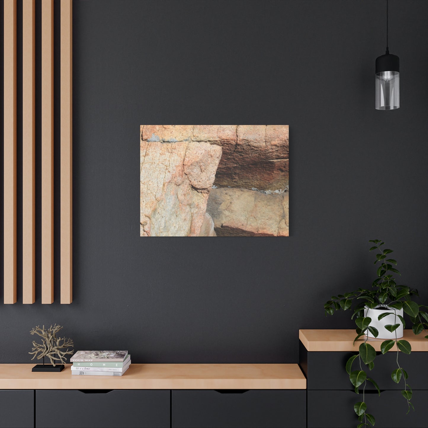Layered Echoes - Unique Frameless Canvas Wall Art