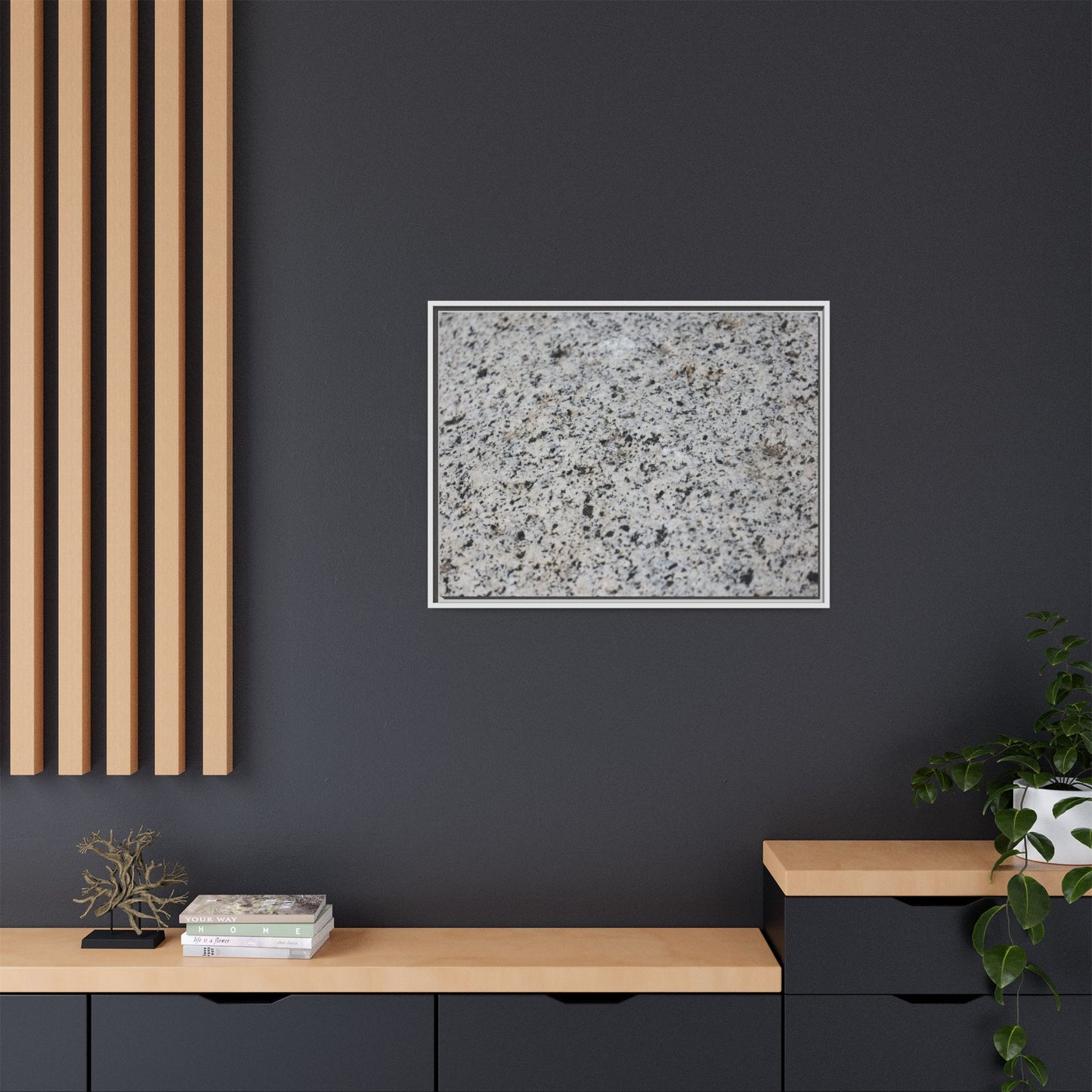 Monochrome Mosaic - Unique Stretched Canvas Wall Art