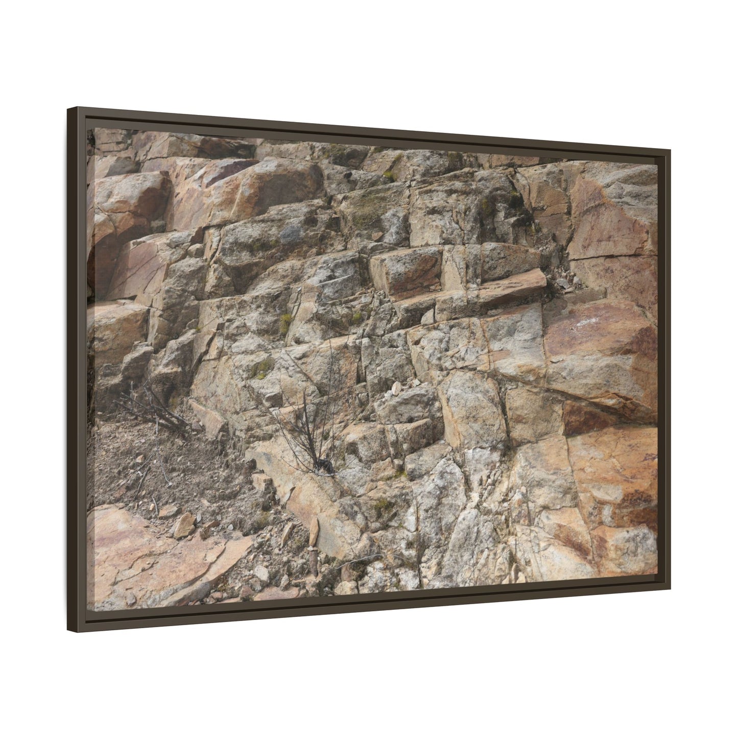Stone's Silent Story - Unique Stretched Canvas Wall Art
