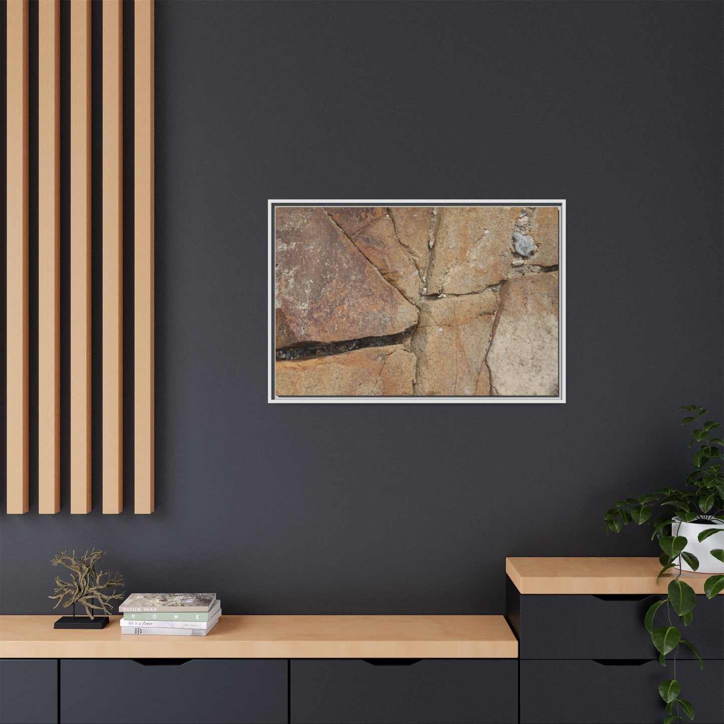Rusty Crevices - Unique Stretched Canvas Wall Art