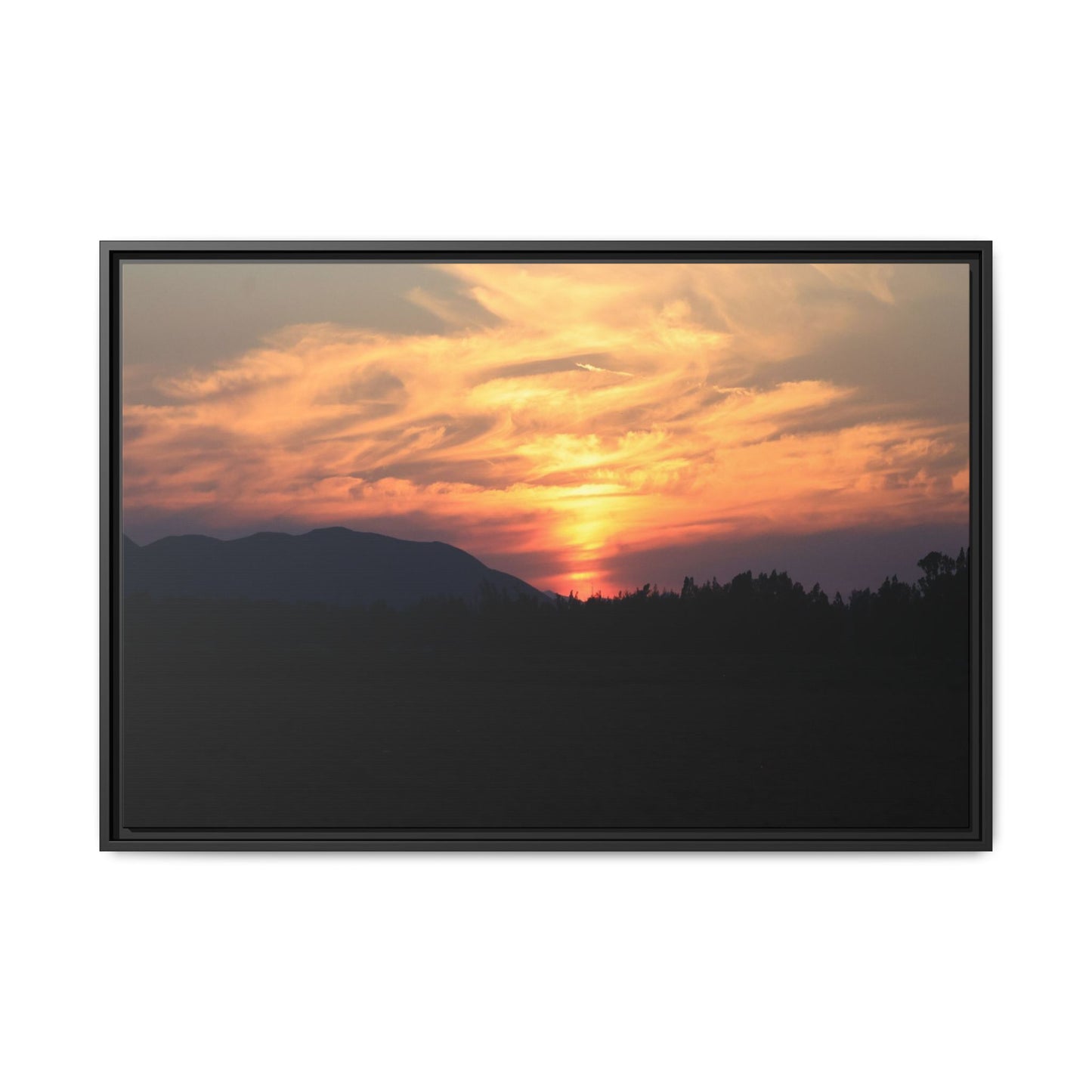 Gilded Horizon - Unique Stretched Canvas Wall Art