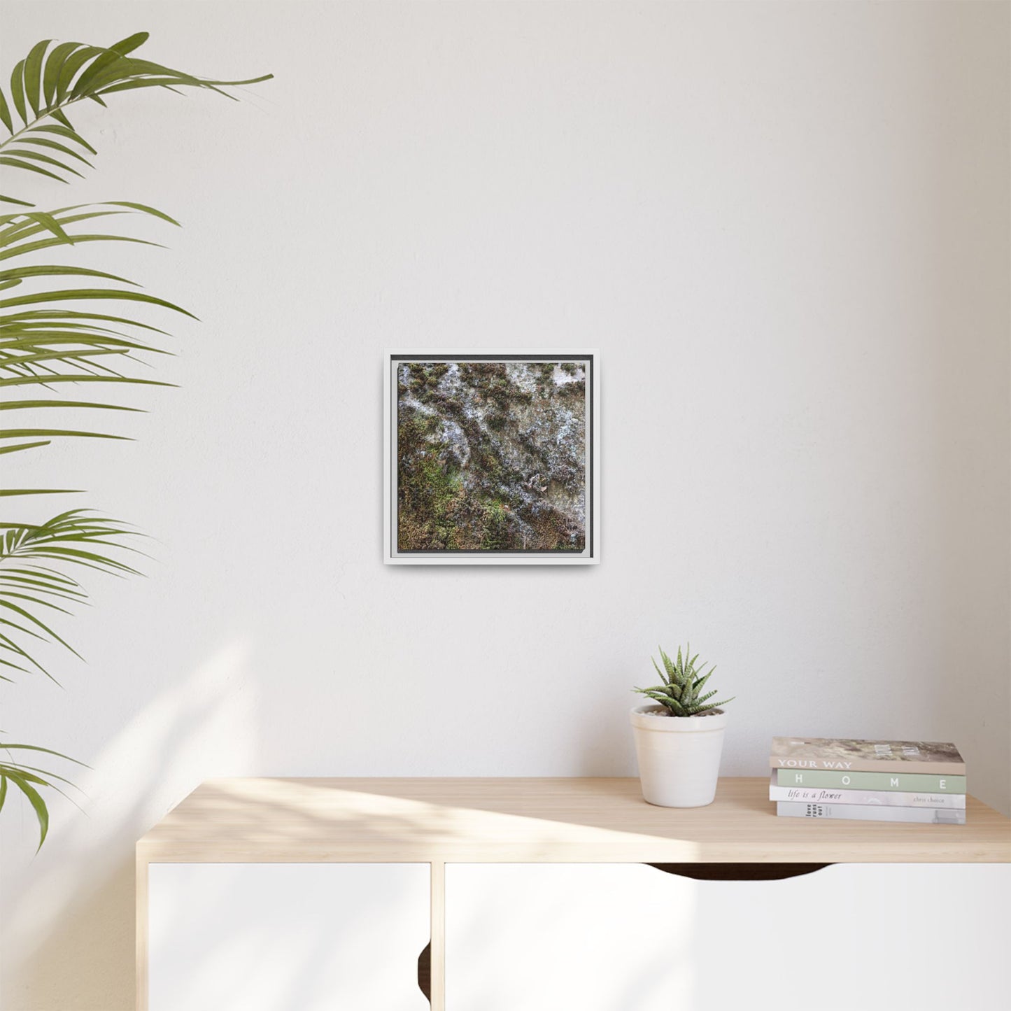 Mossy Whispers - Unique Stretched Canvas Wall Art