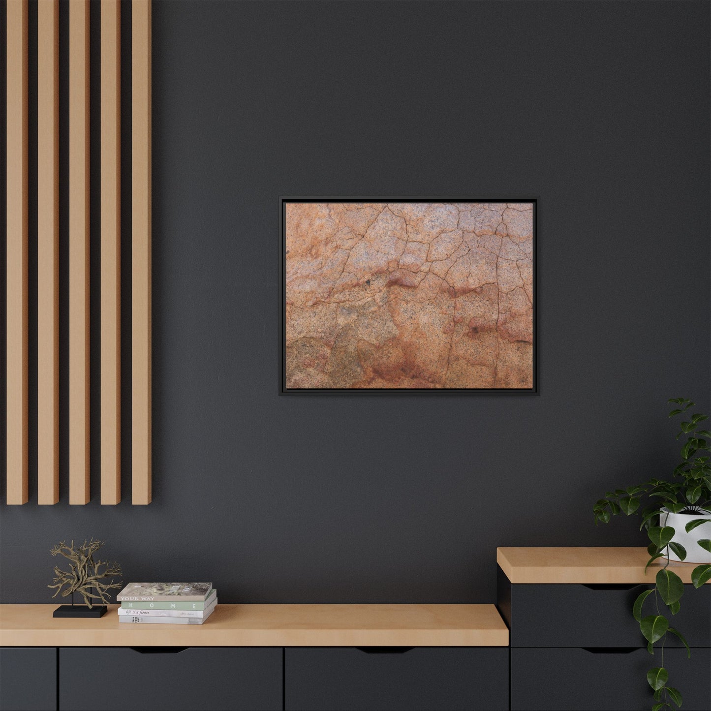 Russet Fissures - Unique Stretched Canvas Wall Art
