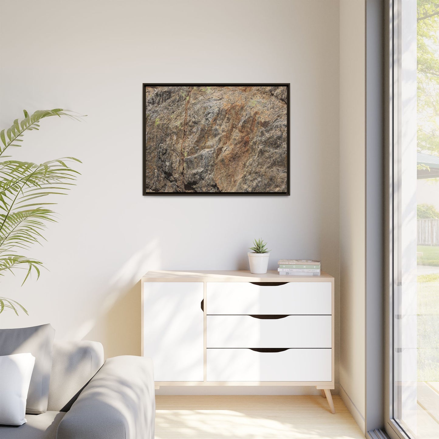 Weathered Rock Formation - Unique Stretched Canvas Wall Art