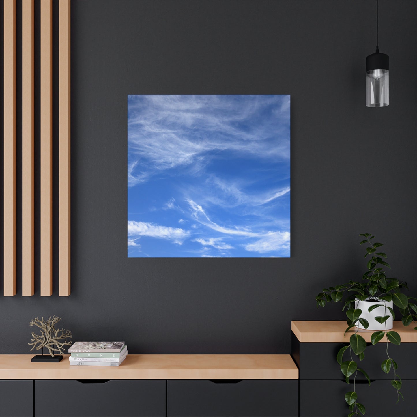 Sky's Ethereal Dance - Unique Frameless Canvas Wall Art