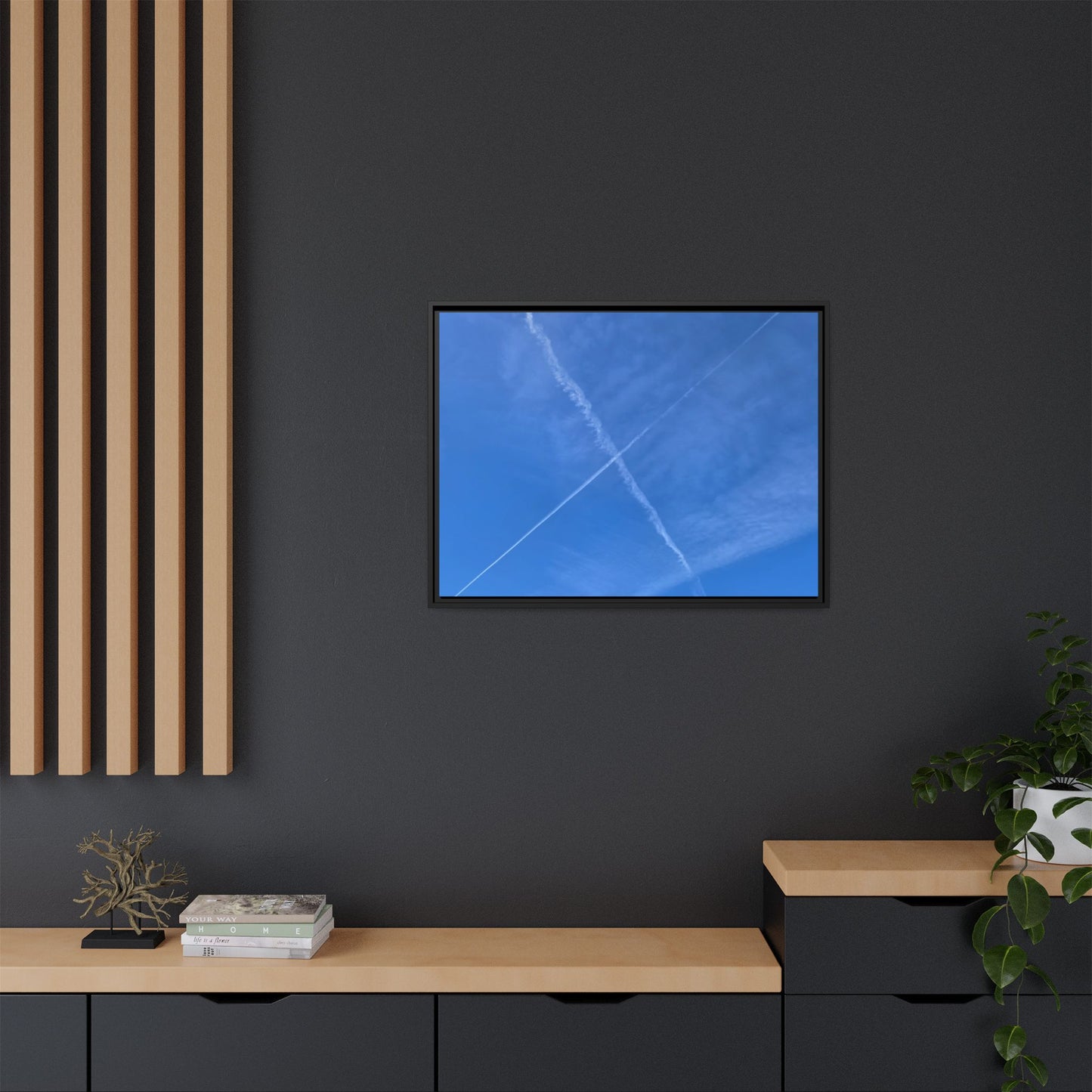 Sky Crossroads - Unique Stretched Canvas Wall Art