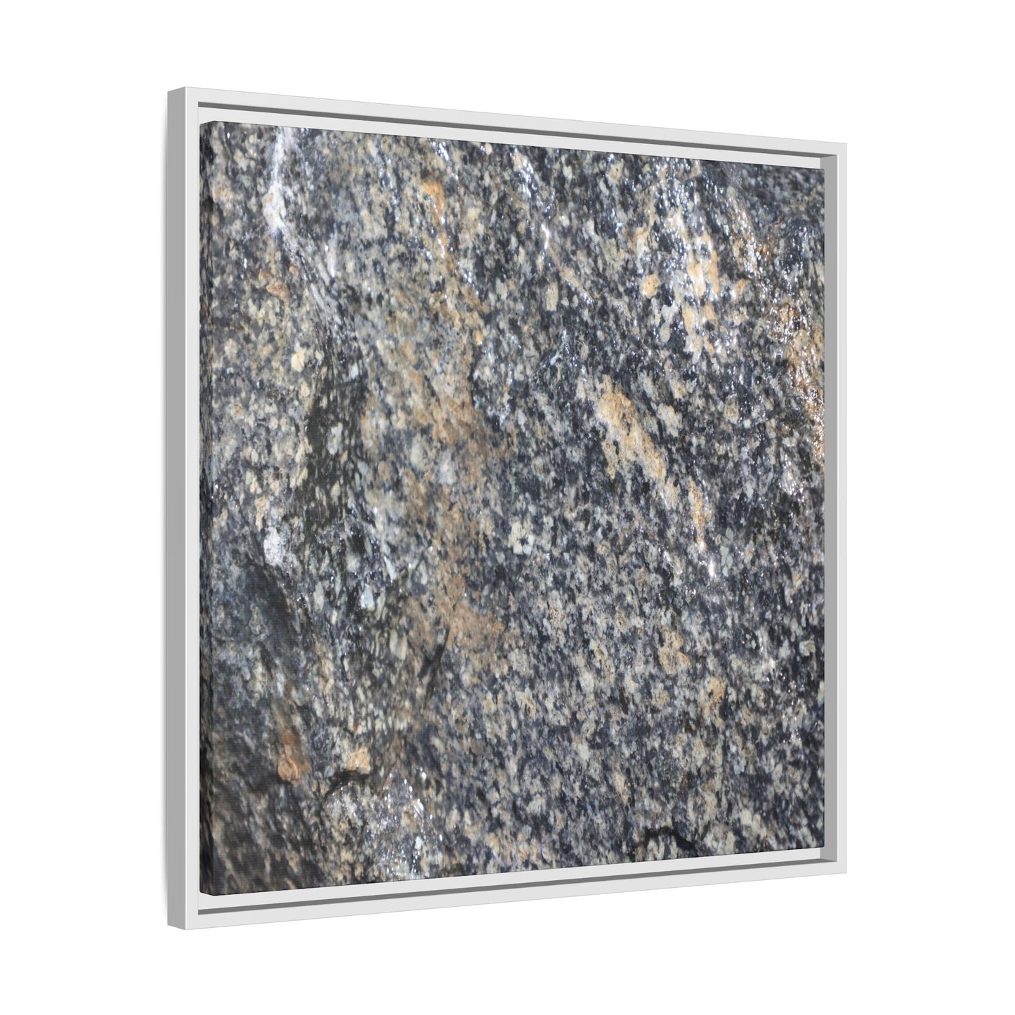 Crystalline Echoes - Unique Stretched Canvas Wall Art