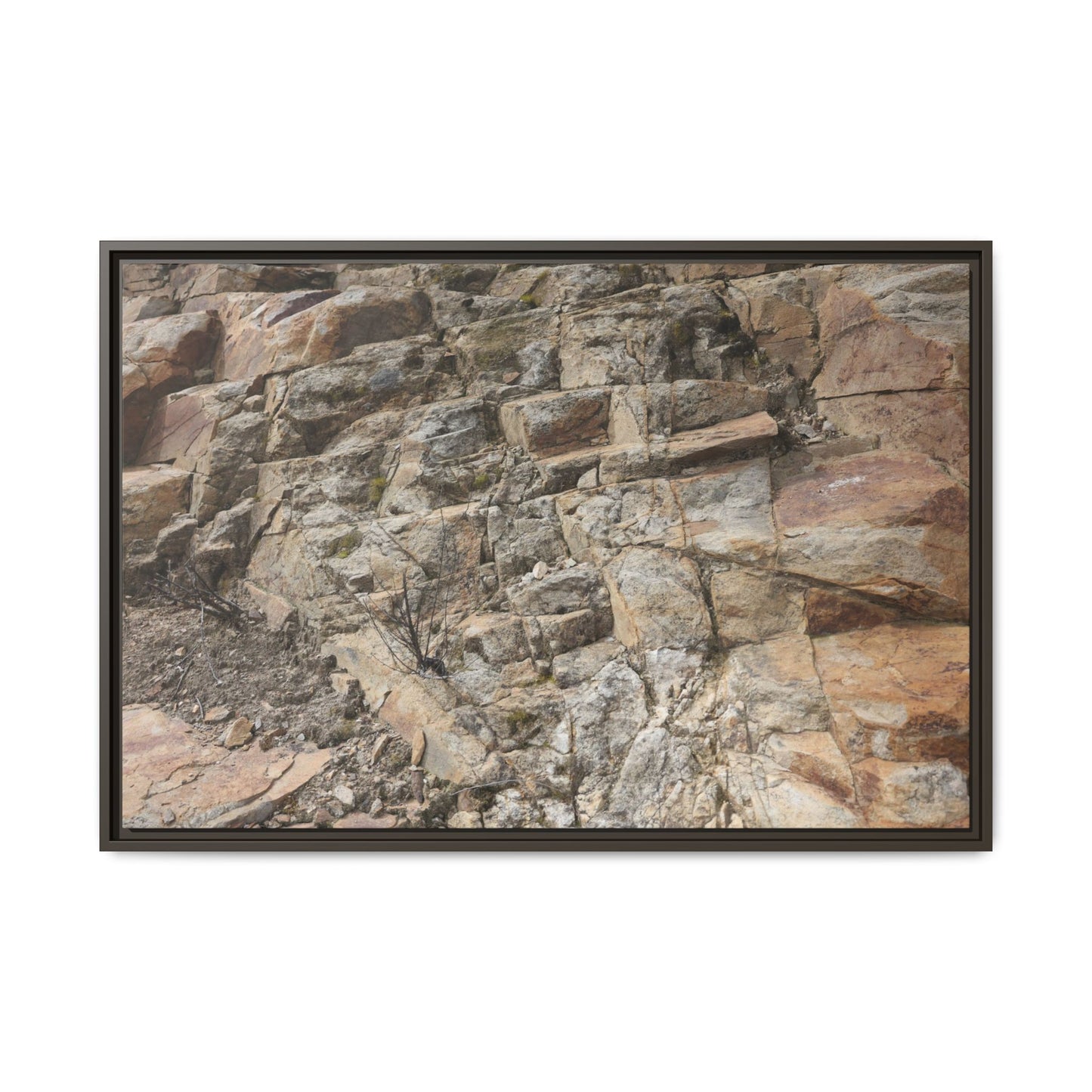 Stone's Silent Story - Unique Stretched Canvas Wall Art