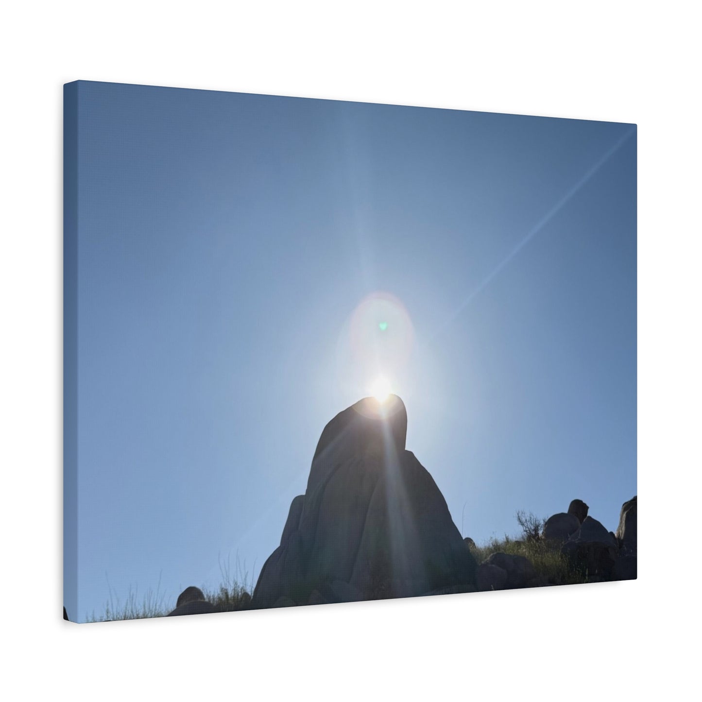 Sunburst Over Stone - Unique Frameless Canvas Wall Art