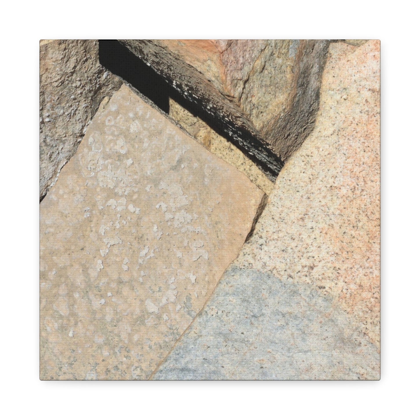 Stone Fragments - Unique Frameless Canvas Wall Art
