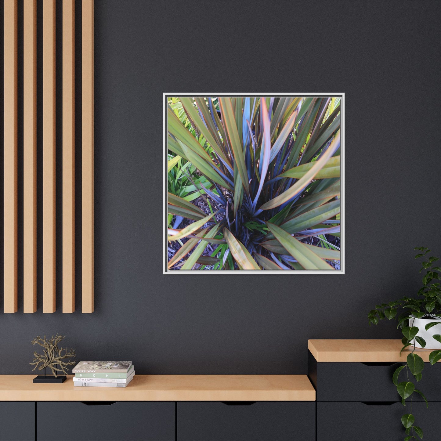 Radiant Leaves - Unique Stretched Canvas Wall Art