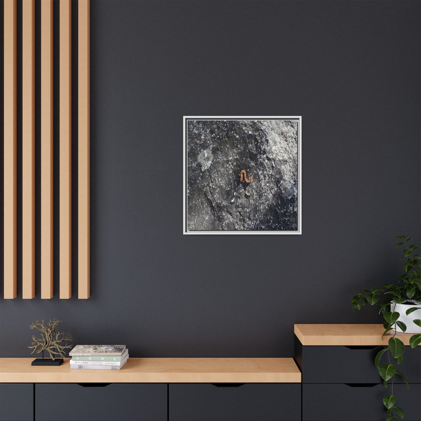 Volcanic Ash and Copper - Unique Stretched Canvas Wall Art