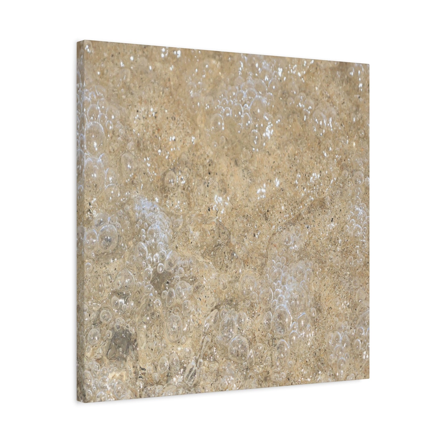 Bubbles in Sand - Unique Frameless Canvas Wall Art