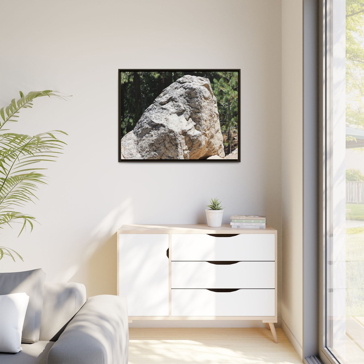 Stone's Silent Whisper - Unique Stretched Canvas Wall Art