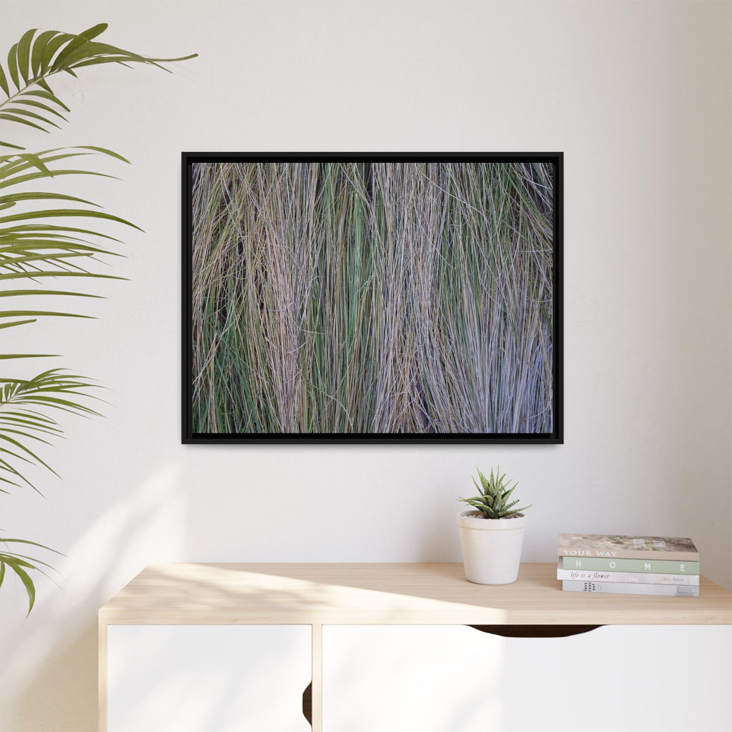 Whispers of Silver Grass - Unique Stretched Canvas Wall Art