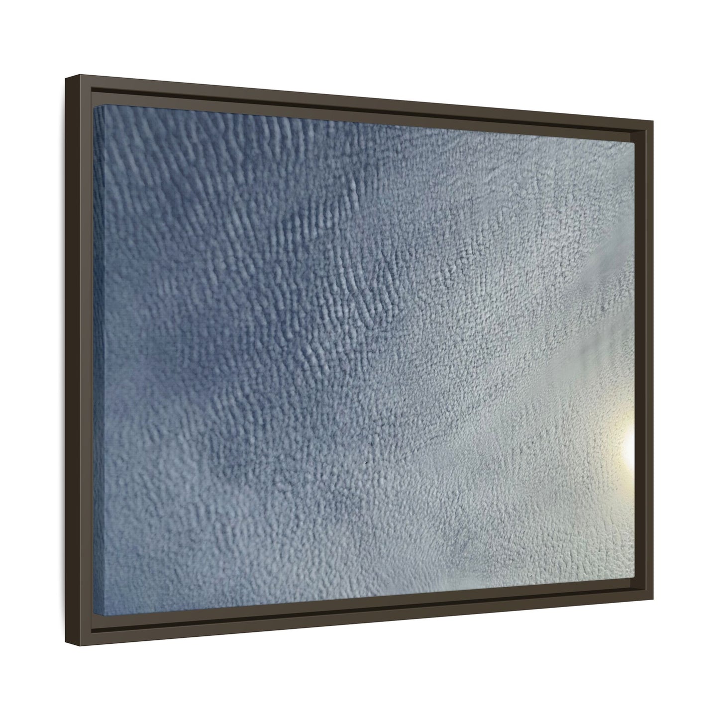 Undulating Whispers of Cerulean Stillness - Unique Stretched Canvas Wall Art