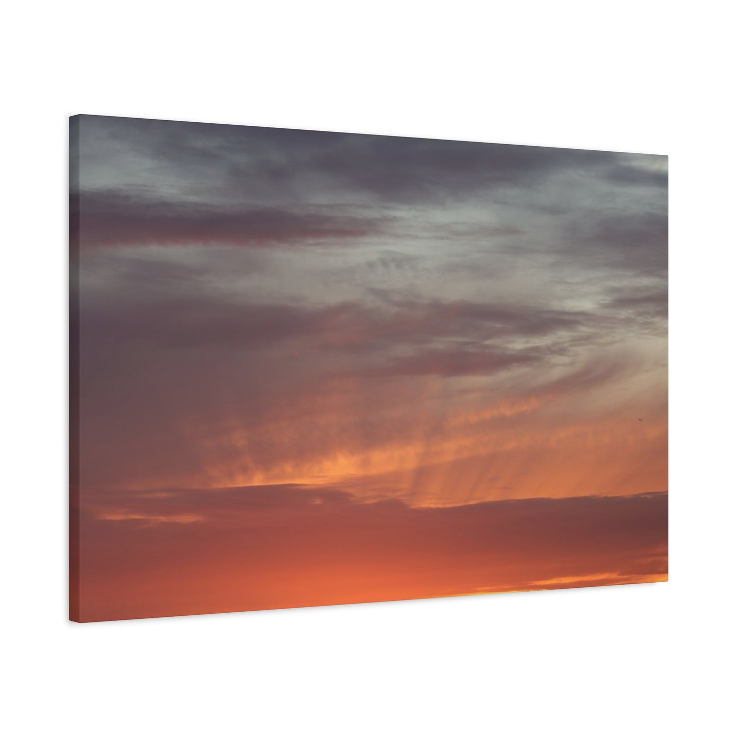 Horizon's Ember - Unique Frameless Canvas Wall Art