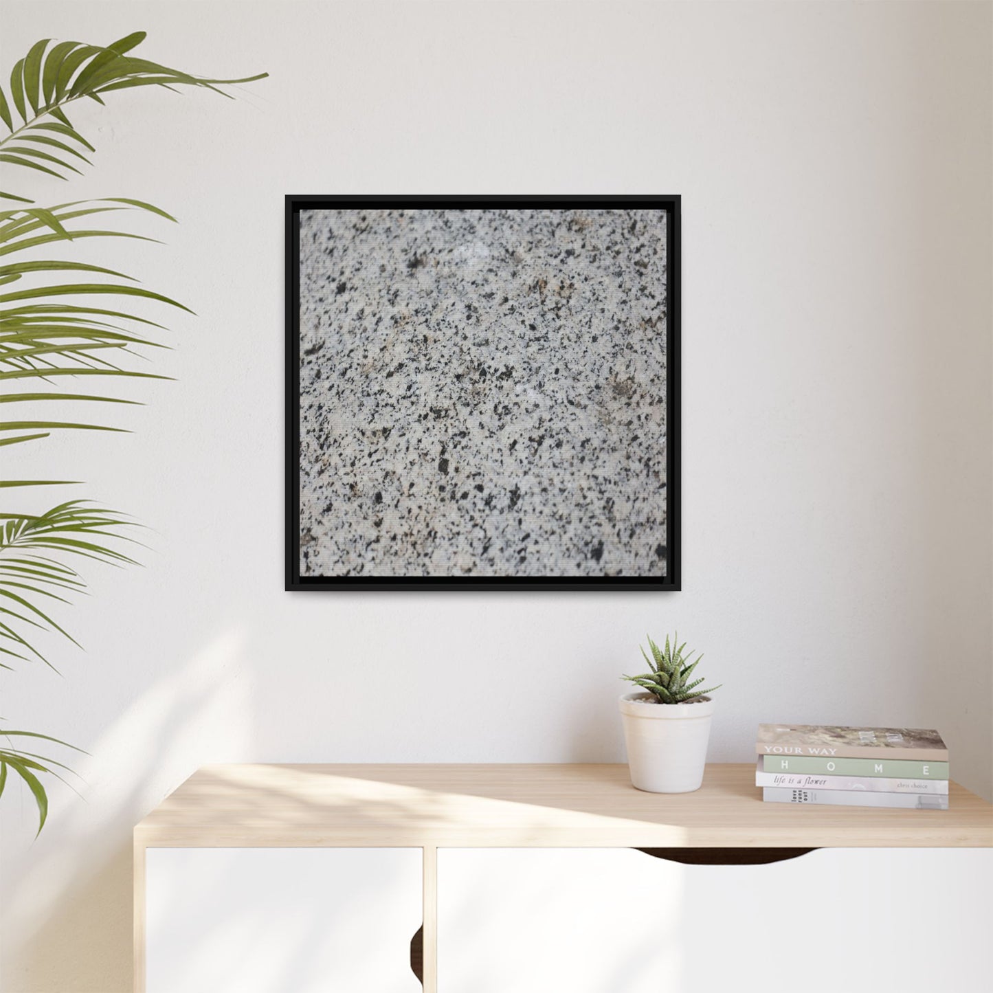 Monochrome Mosaic - Unique Stretched Canvas Wall Art