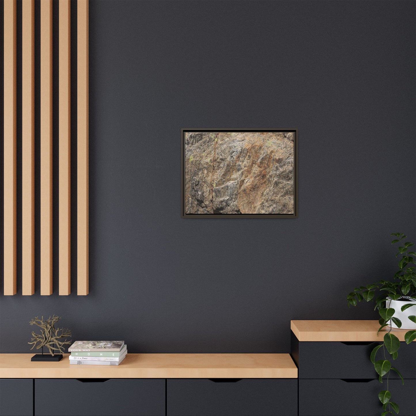 Weathered Rock Formation - Unique Stretched Canvas Wall Art