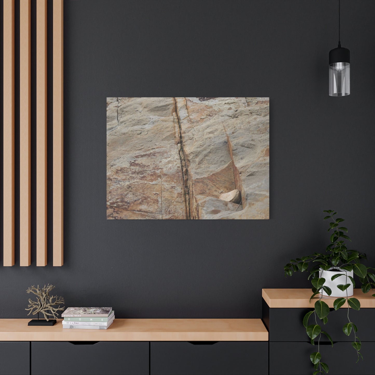 Cracked Canvas of Time - Unique Frameless Canvas Wall Art